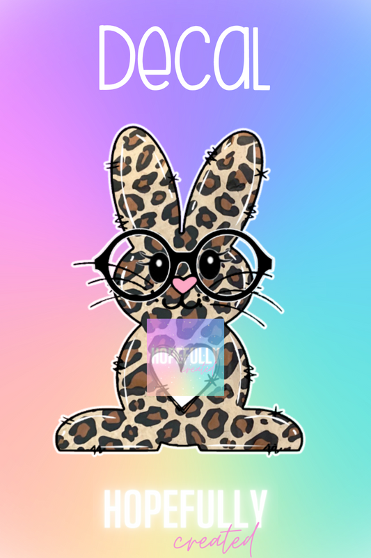 Leopard Bunny Decal-97