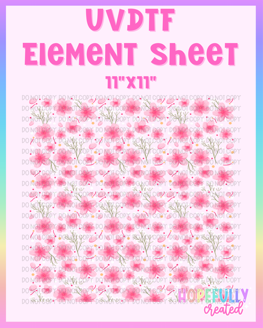 Cherry Blossom UVDTF Element Sheet