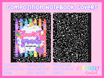 Crayons & Lined Paper Composition Notebook Cover