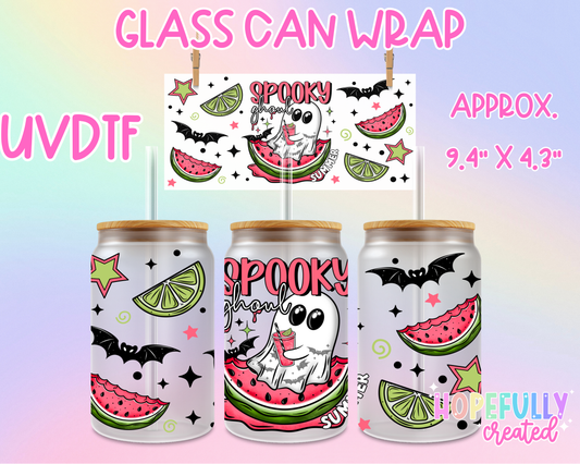 Spooky Summer UVDTF Glass Can Wrap