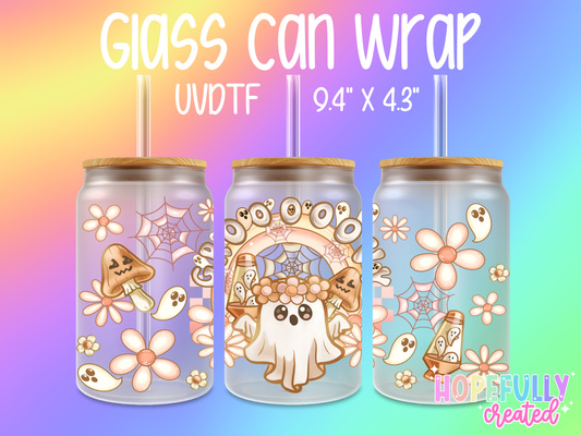 Groovy Ghost UVDTF Glass Can Wrap