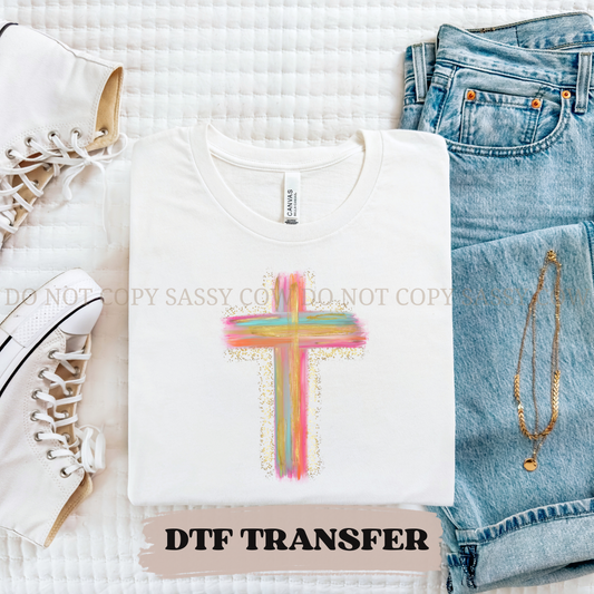 WATERCOLOR CROSS - DTF TRANSFER 027