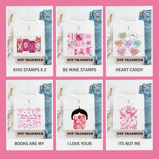 VALENTINES DAY GANG SHEET - DTF TRANSFER SHEET