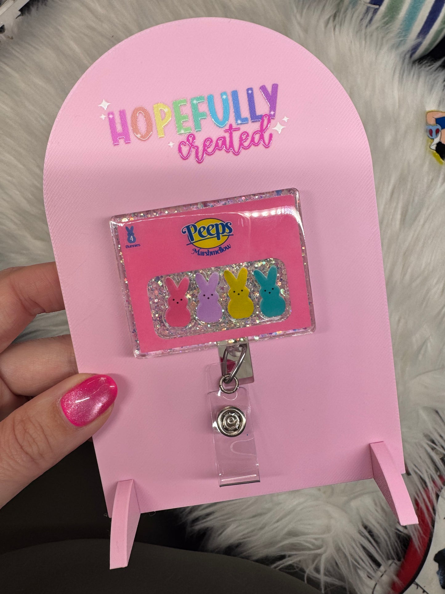 Peeps Shaker Badge Reel