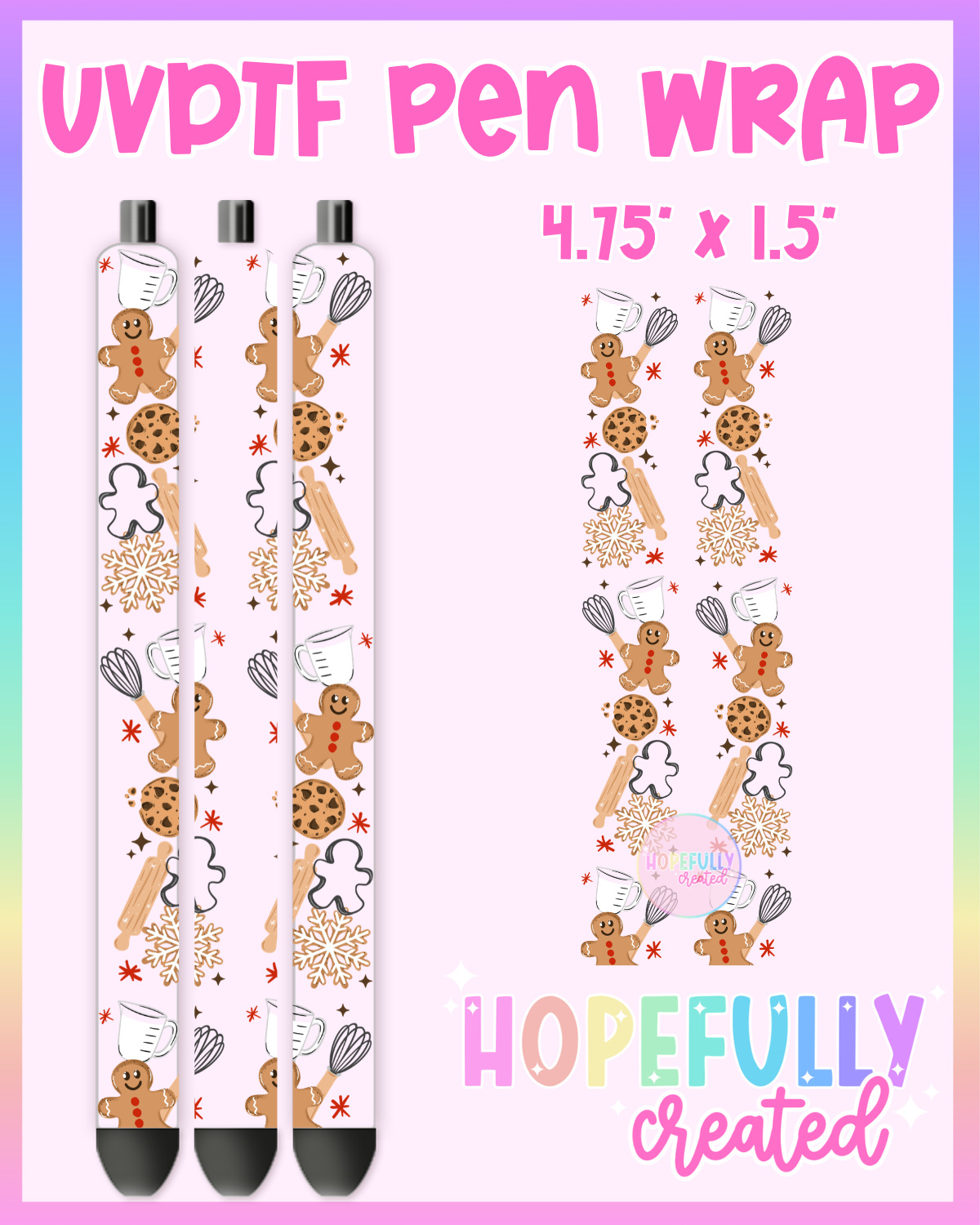 Gingerbread & Cookies UVDTF Pen Wrap