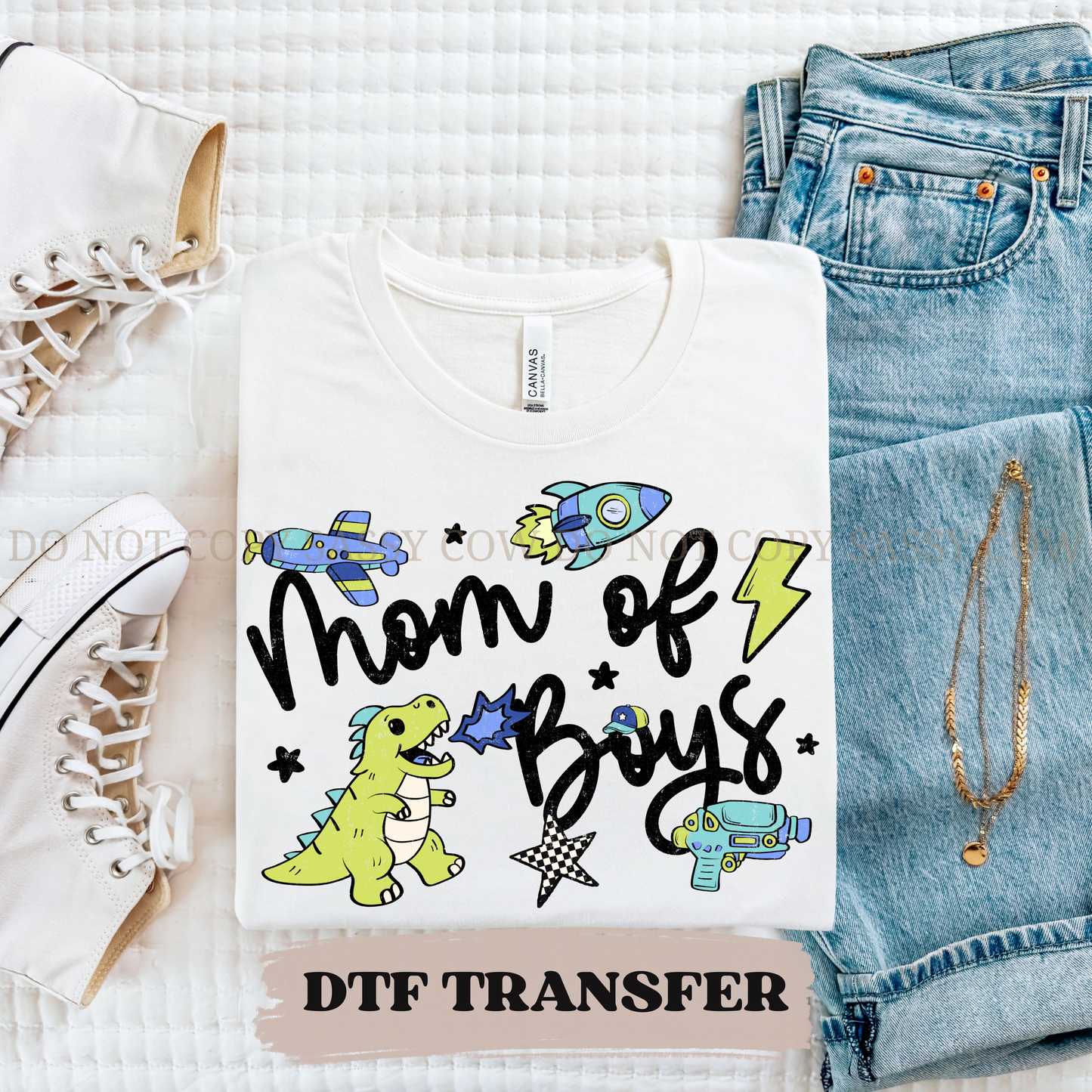 MOM OF BOYS - DTF TRANSFER 0396