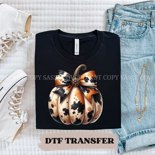 COWHIDE PUMPKIN - DTF TRANSFER 0407