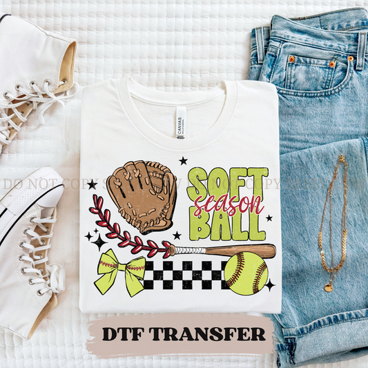 SOFTBALL SEASON  - DTF TRANSFER 0289