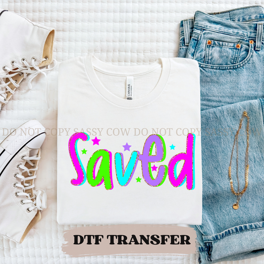 NEON SAVED - DTF TRANSFER 0445