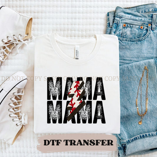 RETRO BASEBALL MAMA - DTF TRANSFER 0332