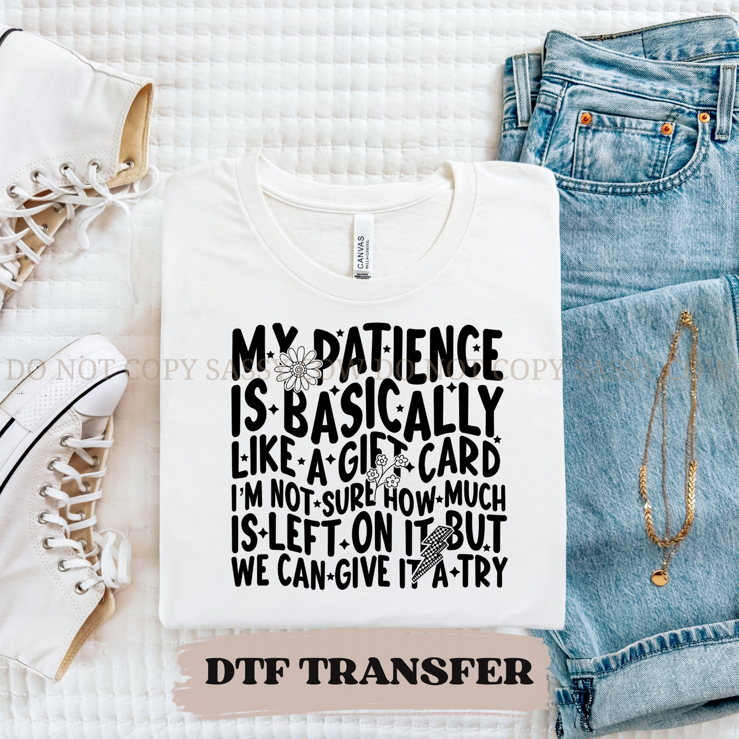 RETRO PATIENCE - DTF TRANSFER 0336