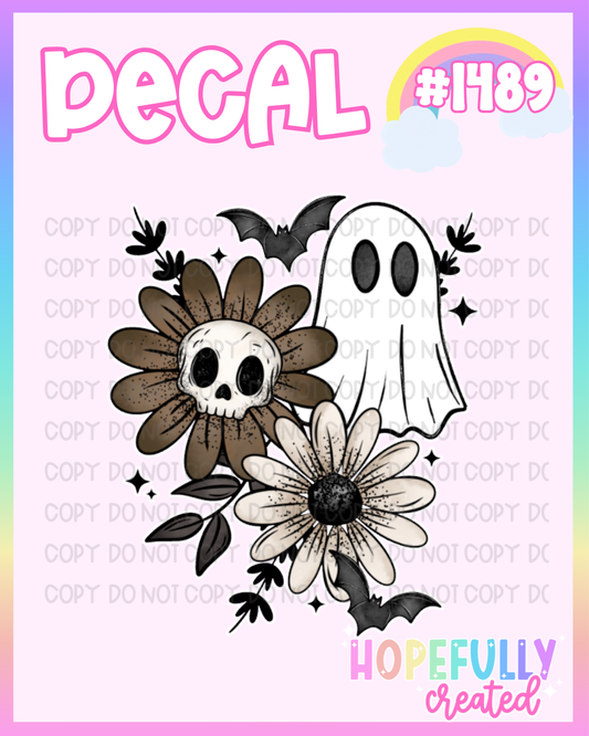 Floral Ghost Decal-1489
