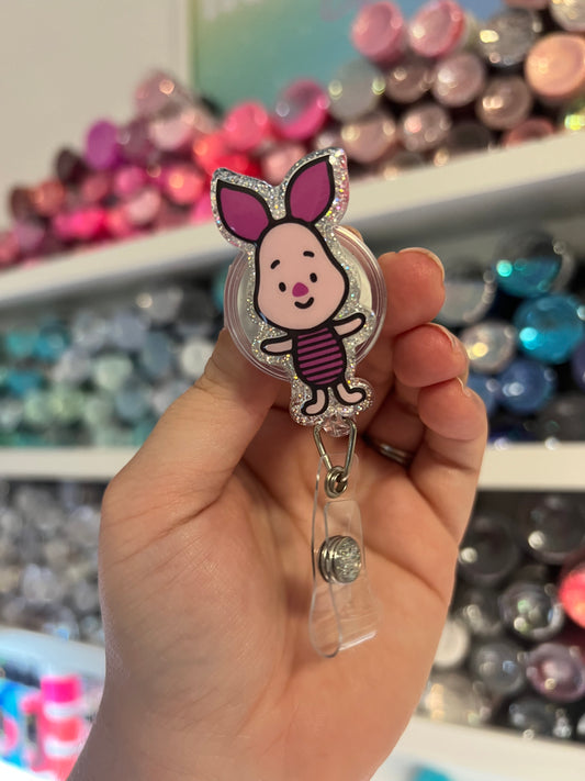 Piglet Badge Reel