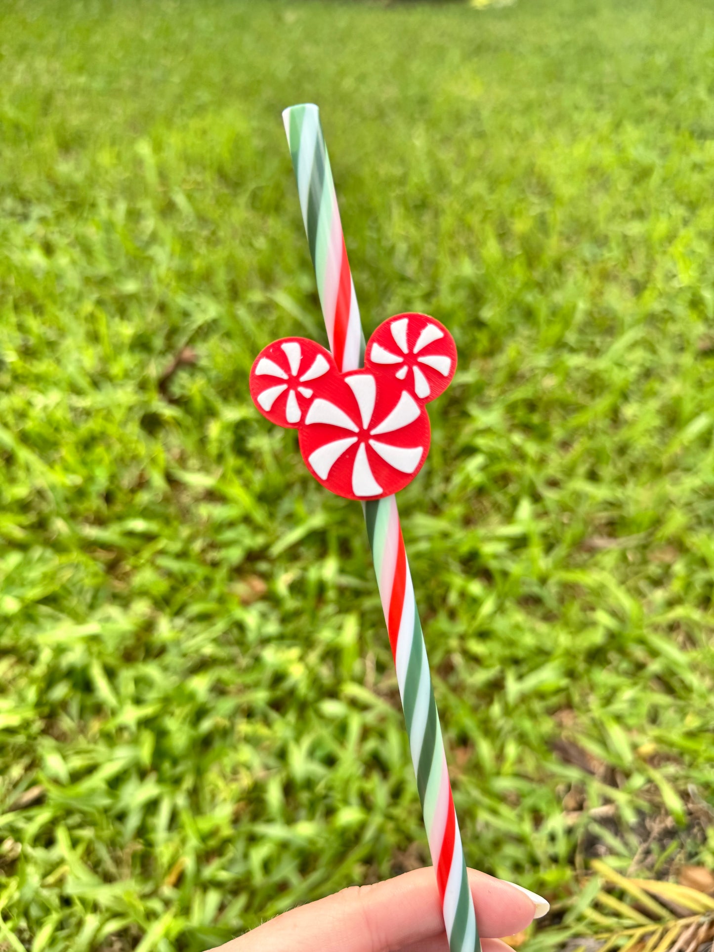 Peppermint Mouse Straw Topper