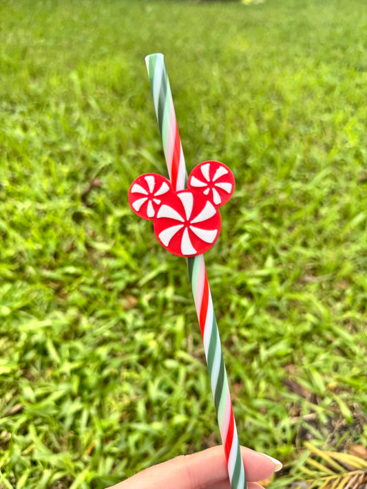 Peppermint Mouse Straw Topper
