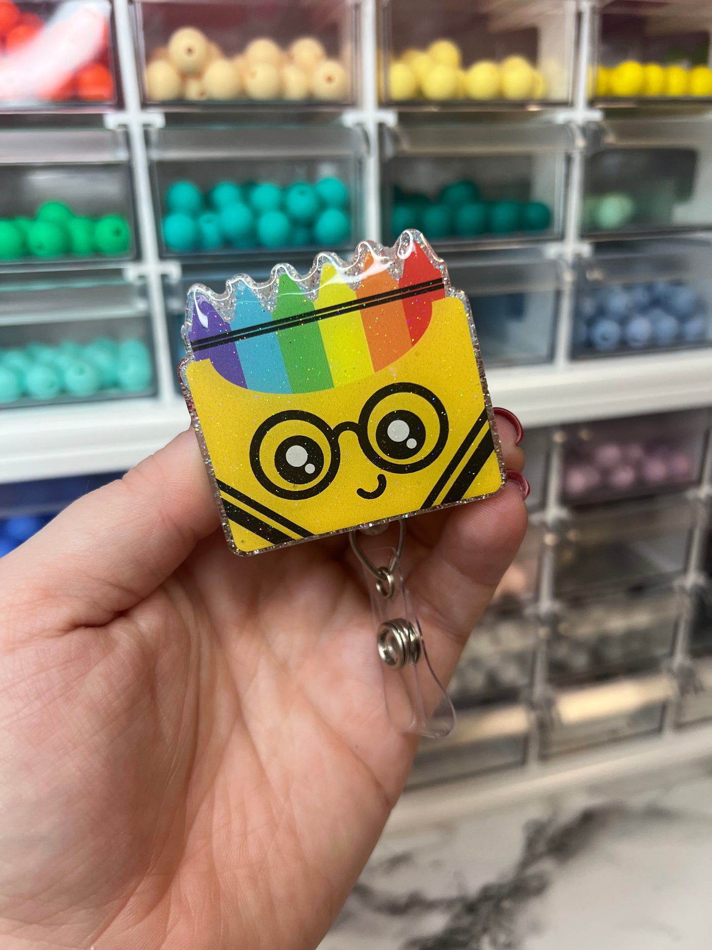 Crayon Box Badge Reel