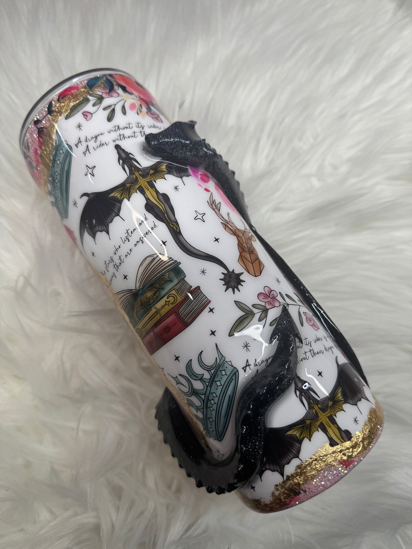 Fourth Wing Dragon Inspired 24 oz Tumbler