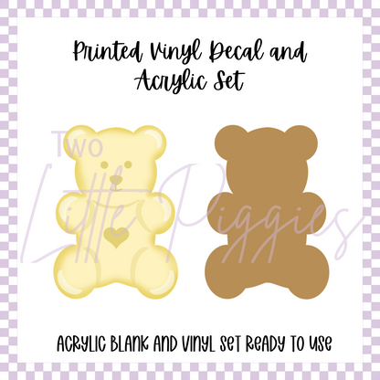 Printed Vinyl and Acrylic Set - Pastel Gummy Bears