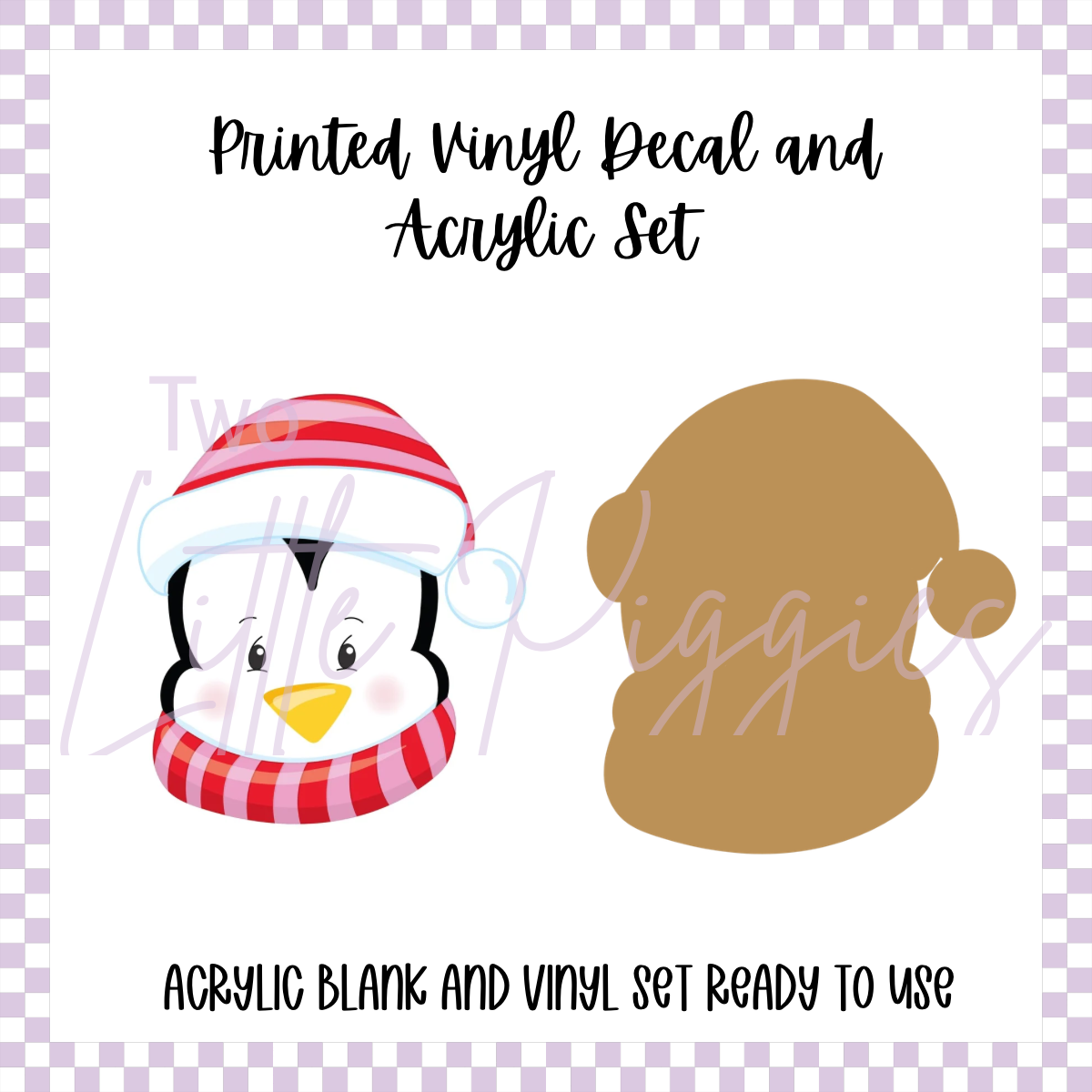 Printed Vinyl and Acrylic Set - Penguin