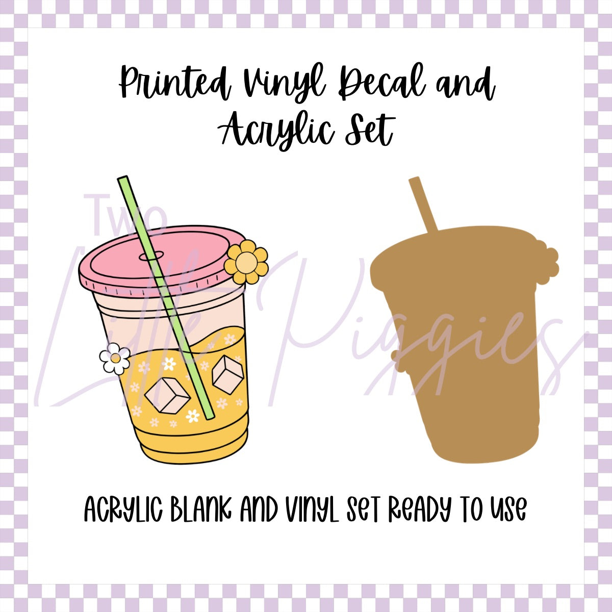 Printed Vinyl and Acrylic Set - Retro Lemonade