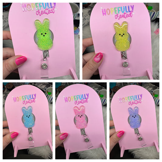 Peep Bunny Badge Reel