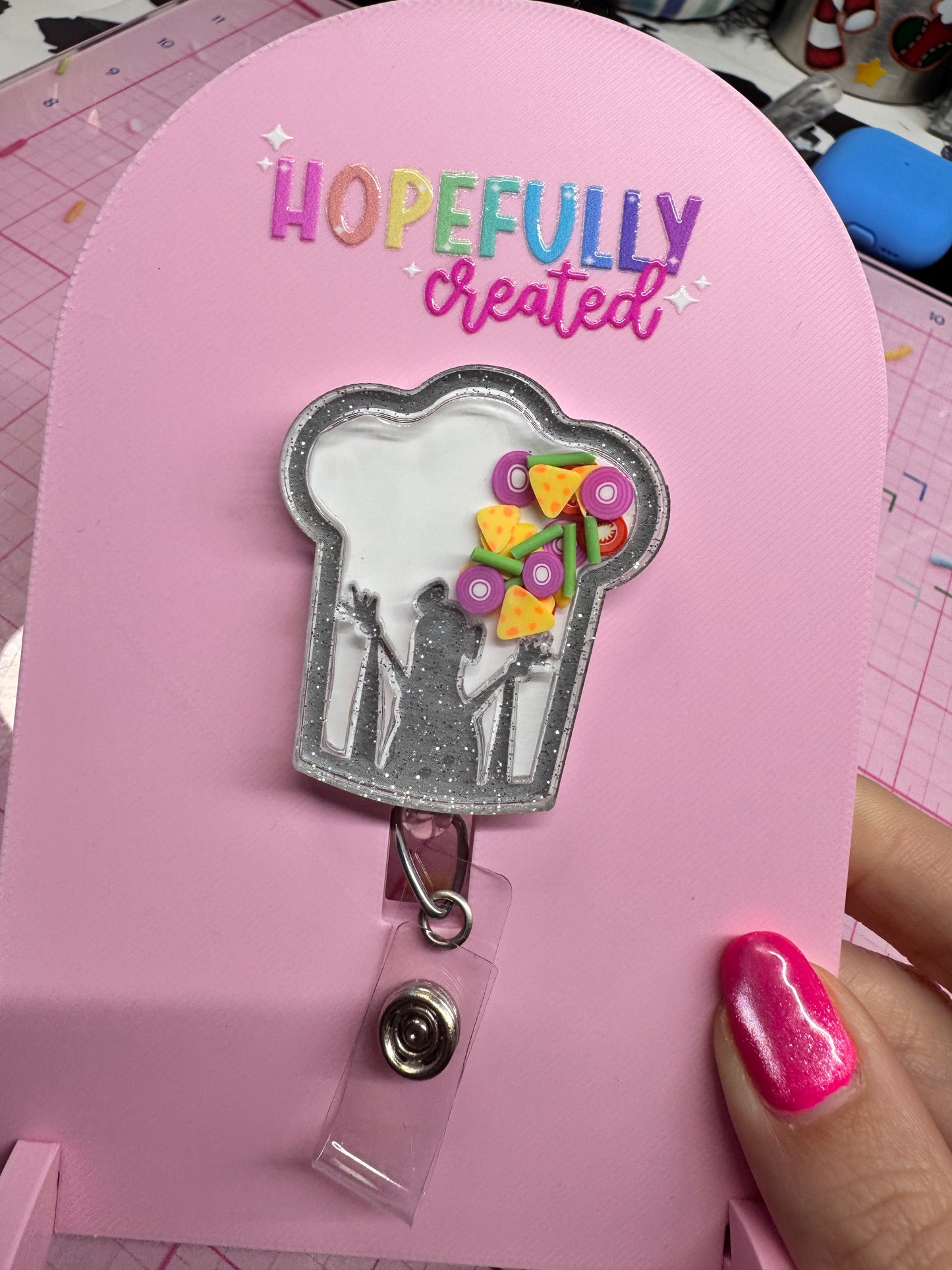 Chef Mouse Shaker Badge Reel