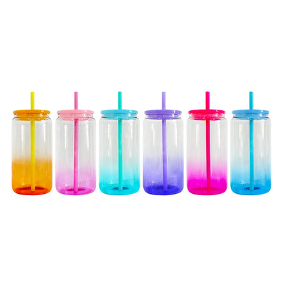 16 oz Ombre Glass Can Tumbler