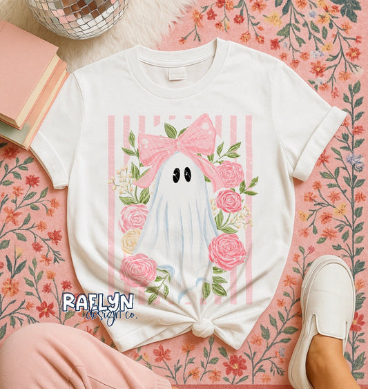 PINK BOW GHOST TEE