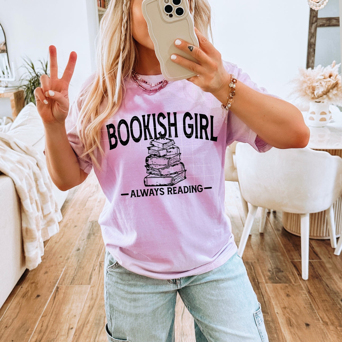 BOOKISH GIRL, ALWAYS READING DTF Transfer