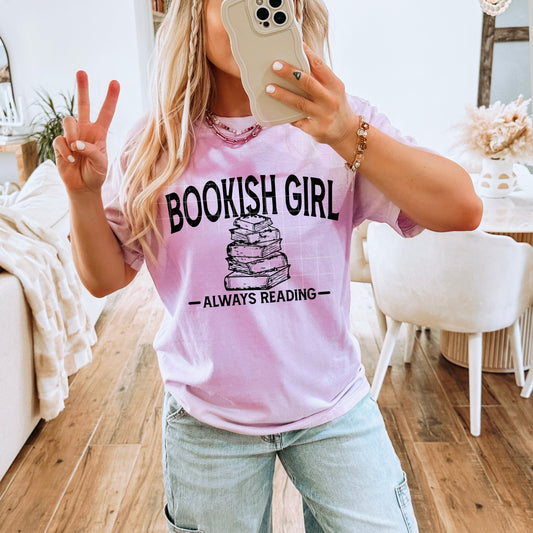 BOOKISH GIRL, ALWAYS READING DTF Transfer