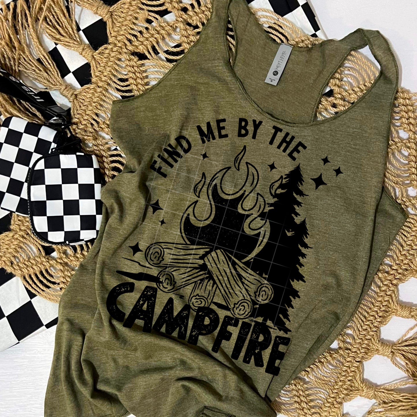 FIND ME BY THE CAMPFIRE DTF Transfer