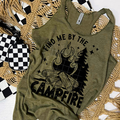 FIND ME BY THE CAMPFIRE DTF Transfer