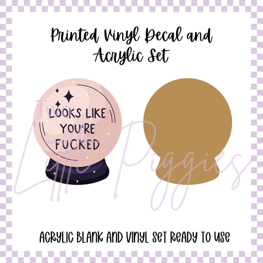 Printed Vinyl and Acrylic Set - Looks Like You're F*cked