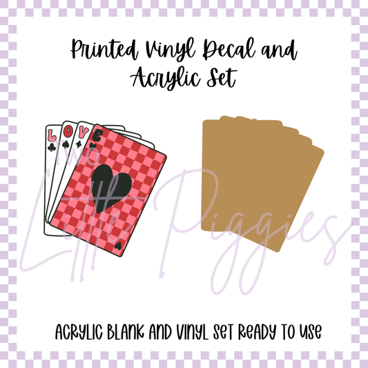 Printed Vinyl and Acrylic Set - Lucky You - Cards