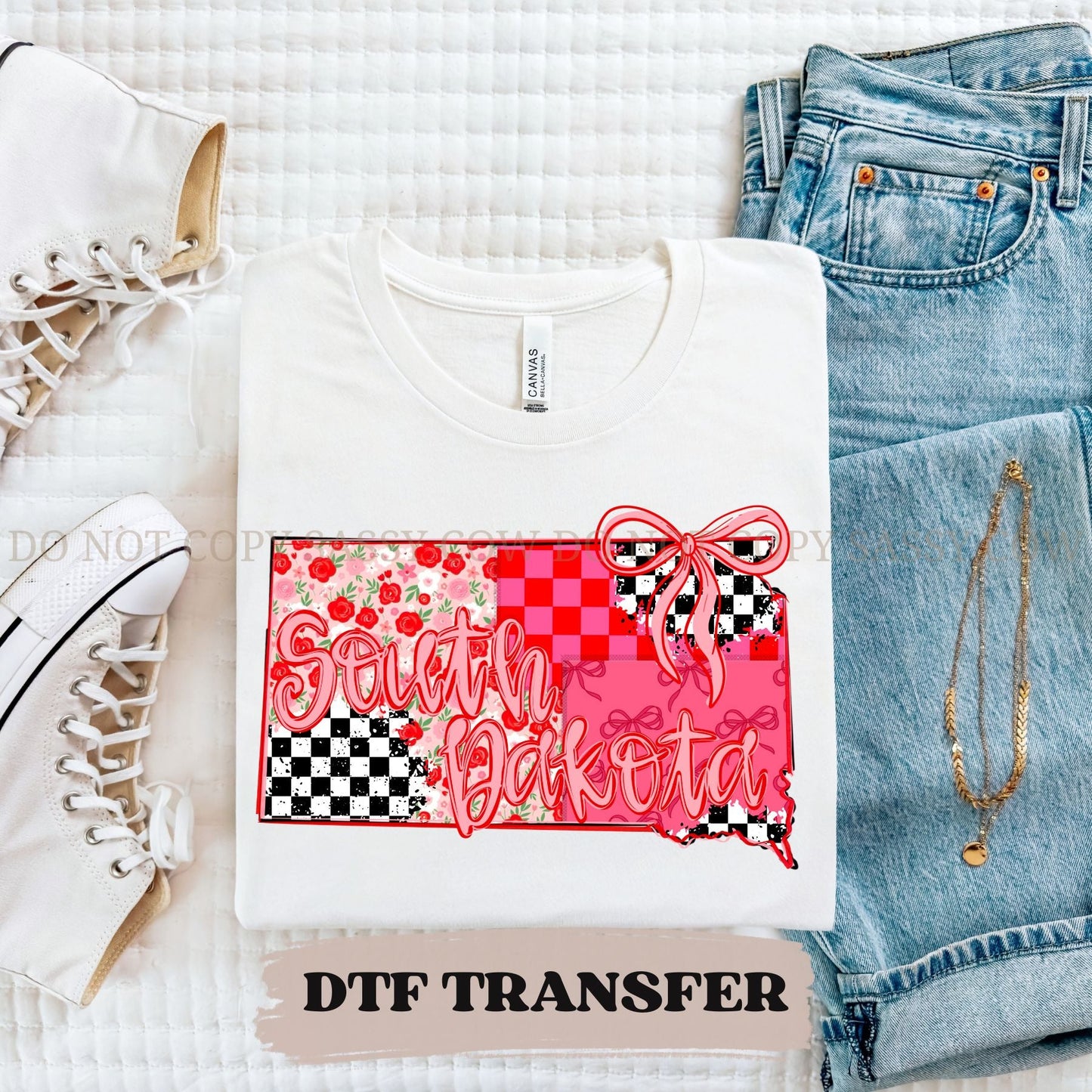 SOUTH DAKOTA GIRLY STATE - DTF TRANSFER 0102