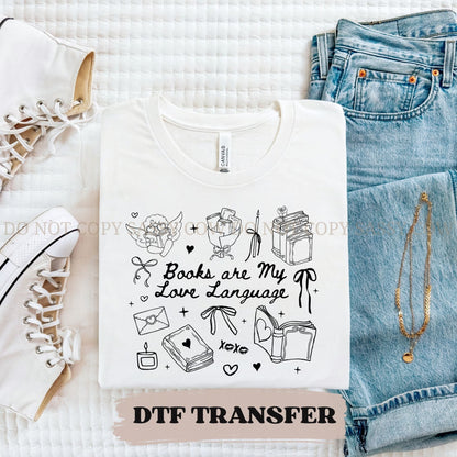BOOKS ARE MY LOVE LANGUAGE - DTF TRANSFER 002
