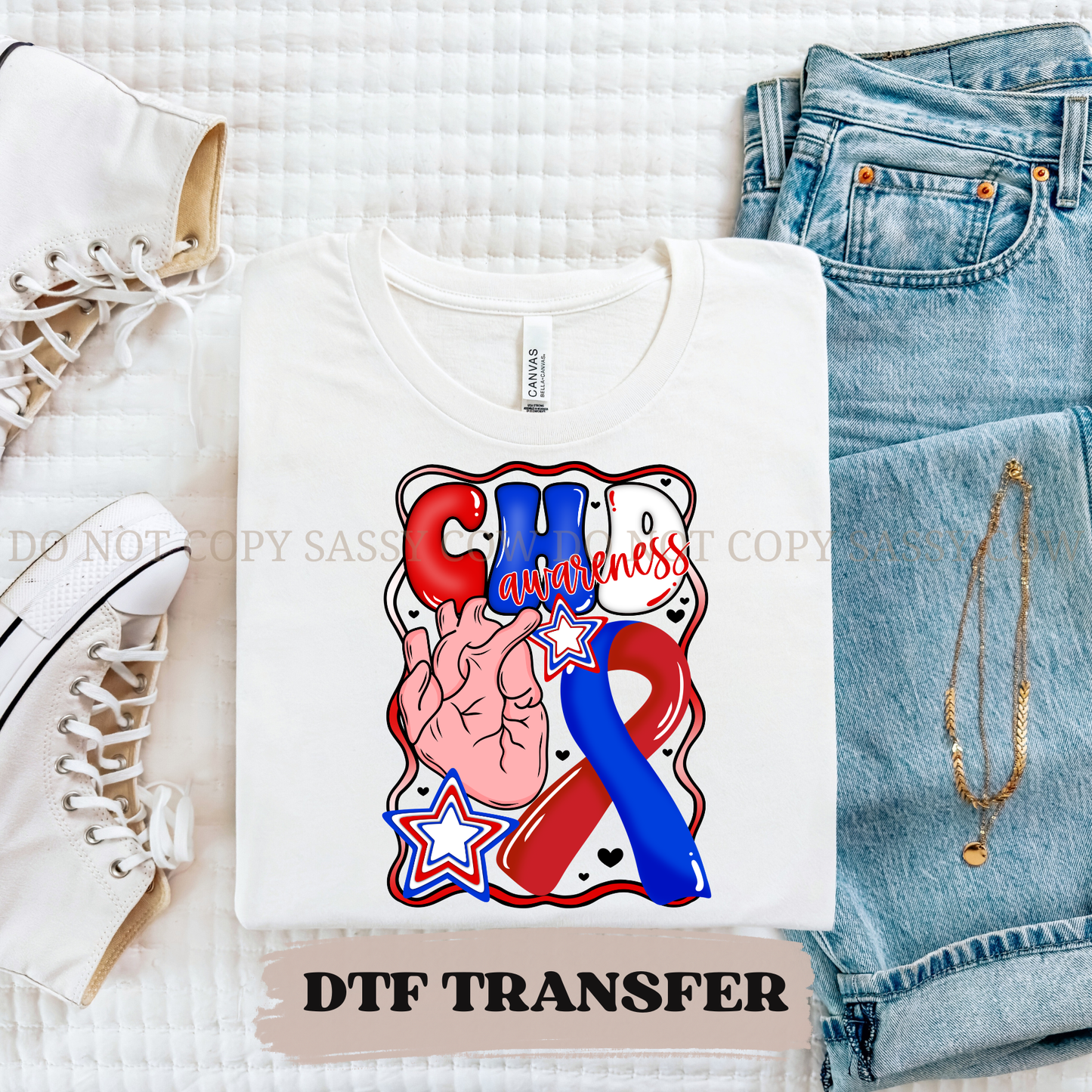 CHILDHOOD HEART DISEASE AWARENESS - DTF TRANSFER 0245