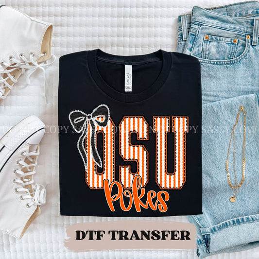 OSU POKES SEERSUCKER - DTF TRANSFER 067