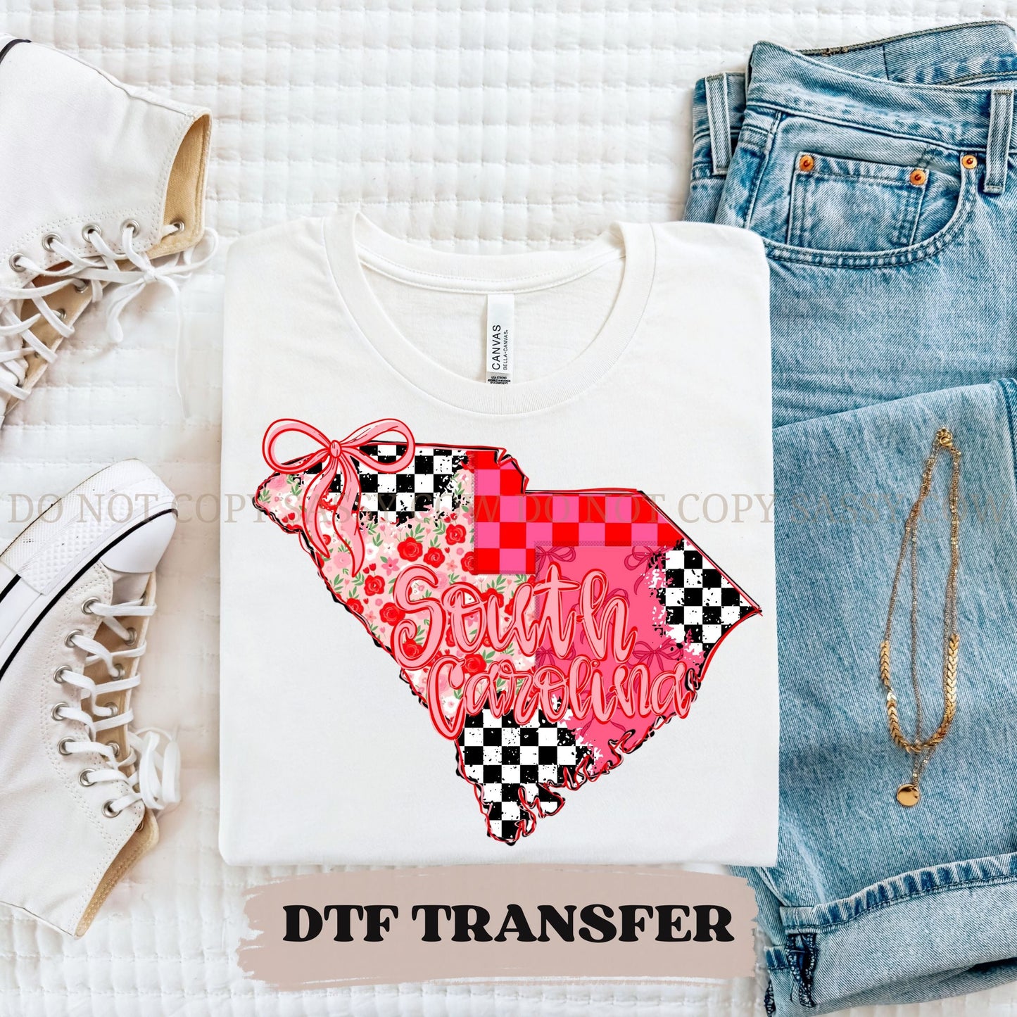 SOUTH CAROLINA GIRLY STATE - DTF TRANSFER 0111