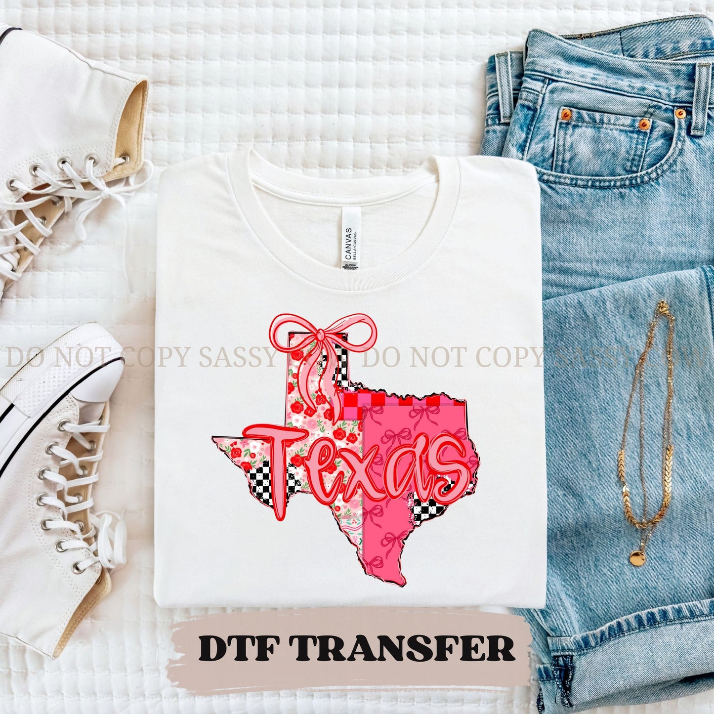 TEXAS GIRLY STATE - DTF TRANSFER 0112