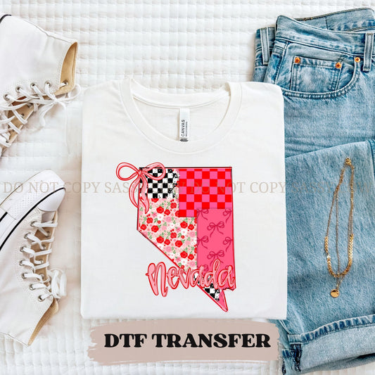 NEVADA GIRLY STATE - DTF TRANSFER 093