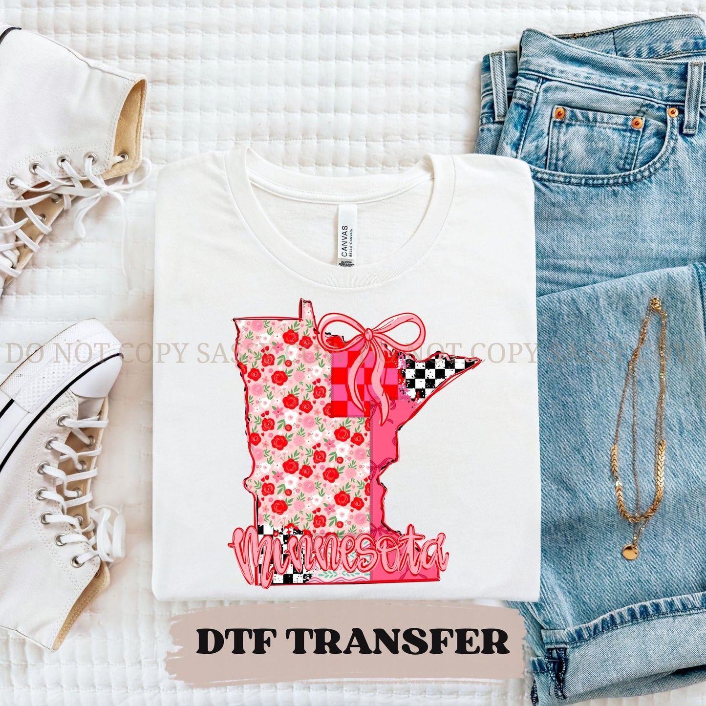 MINNESOTA GIRLY STATE - DTF TRANSFER 089