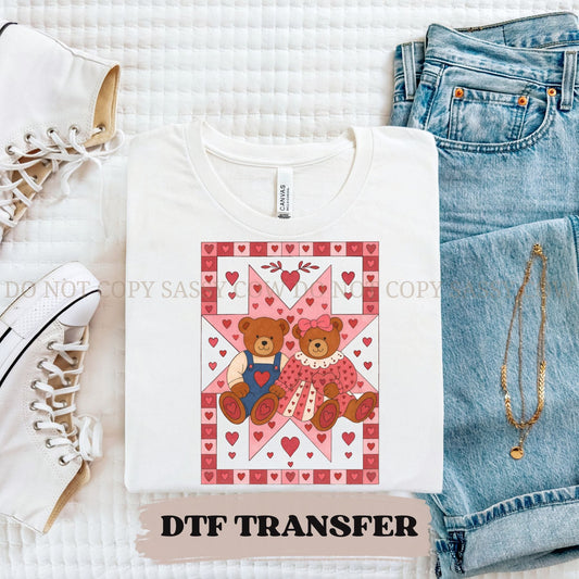 QUILTED BEARS - DTF TRANSFER 034