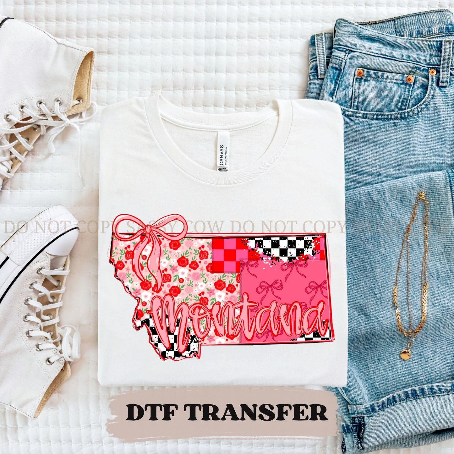 MONTANA GIRLY STATE - DTF TRANSFER 091