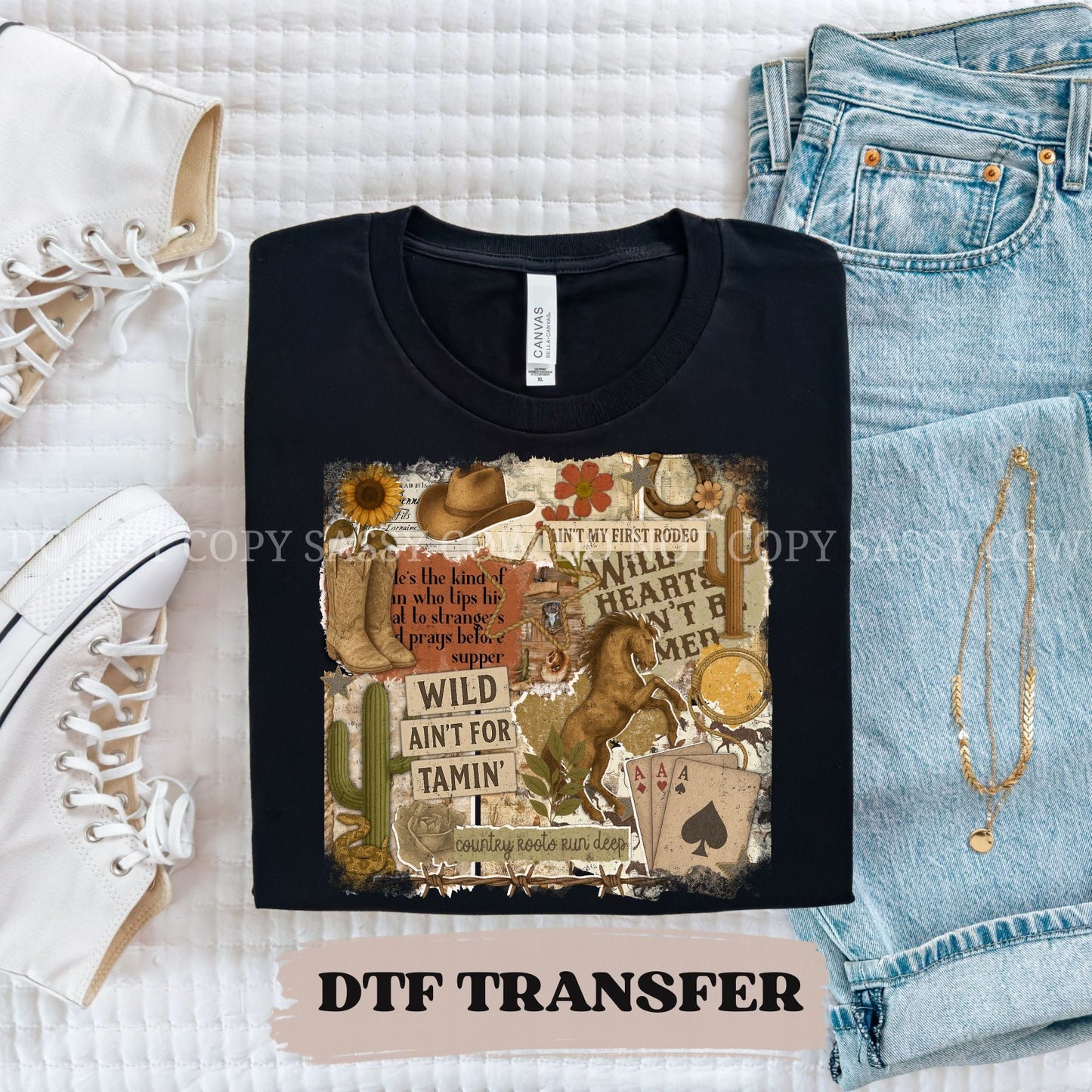 WESTERN COLLAGE - DTF TRANSFER 040