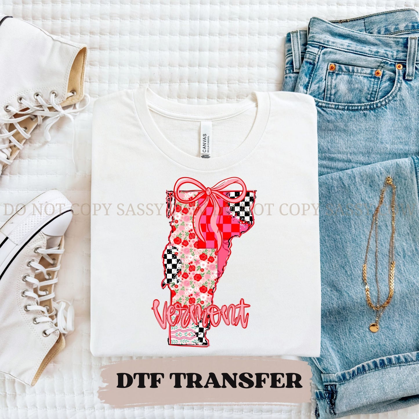 VERMONT GIRLY STATE - DTF TRANSFER 0118