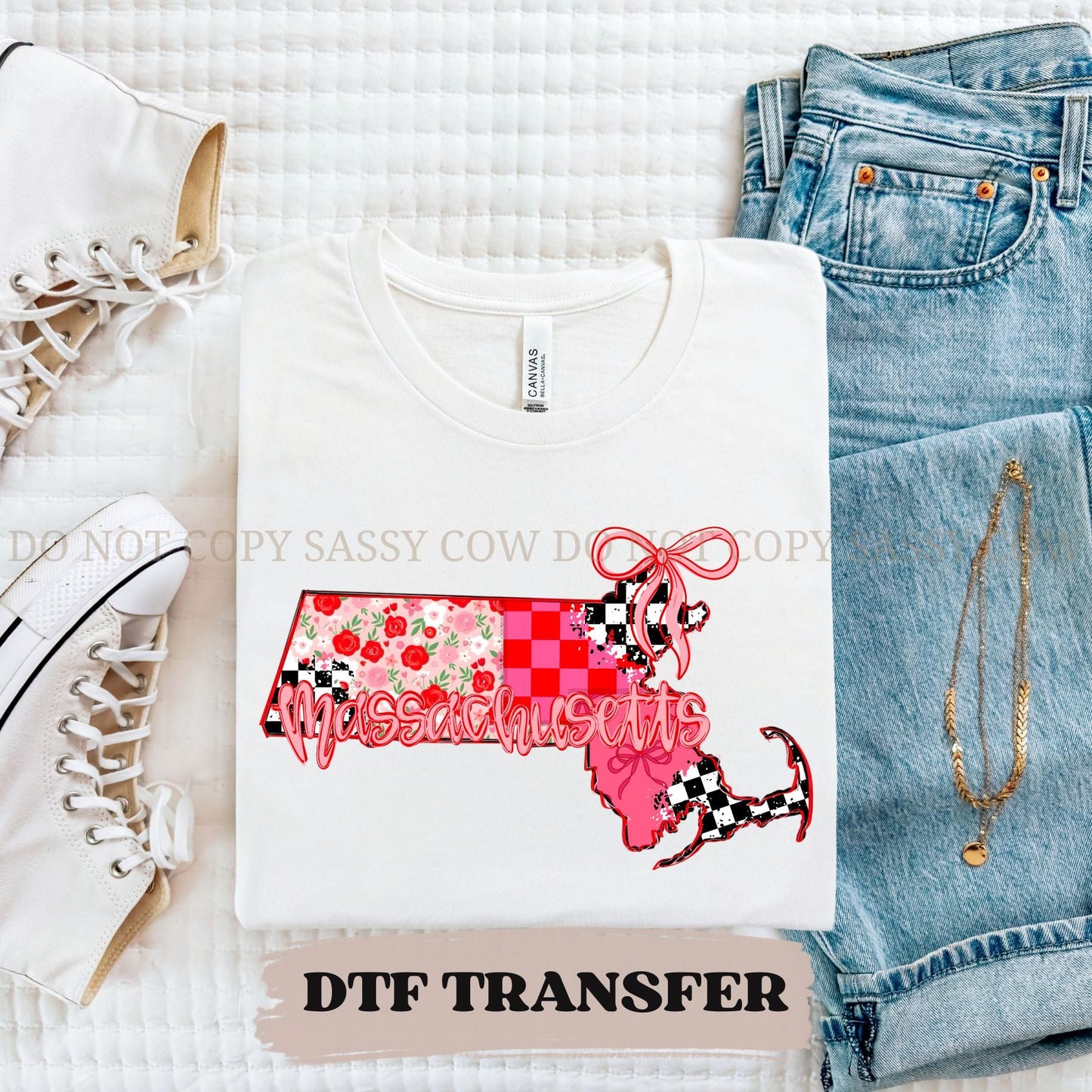MASSACHUSETTS GIRLY STATE - DTF TRANSFER 087