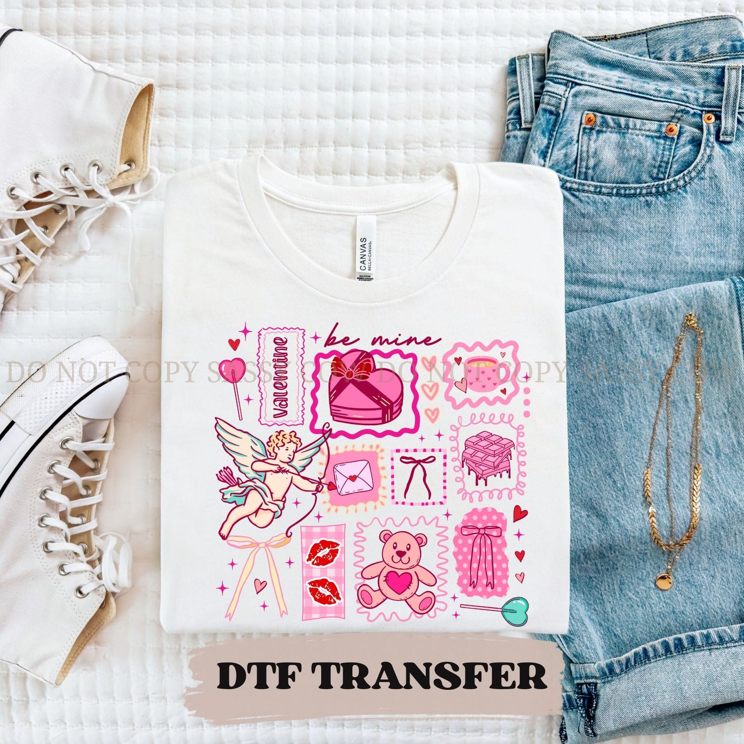 BE MINE STAMPS - DTF TRANSFER 001