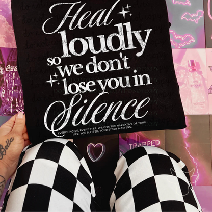 HEAL LOUDLY DTF Transfer