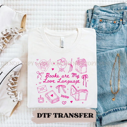 BOOKS ARE MY LOVE LANGUAGE - DTF TRANSFER 002